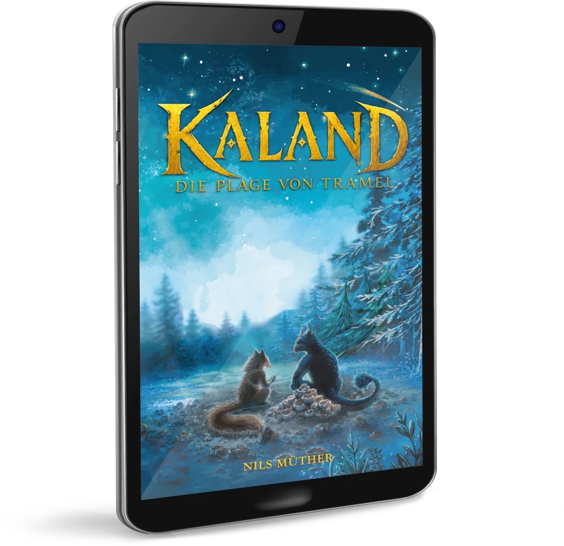 E-Book Kaland – Die Plage von Tramel auf einem Tablet